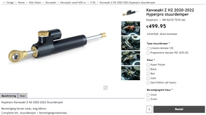 Kawasaki Z H2 2020-2022 Hyperpro stuurdemper HyperproMK-KA10-T010-set